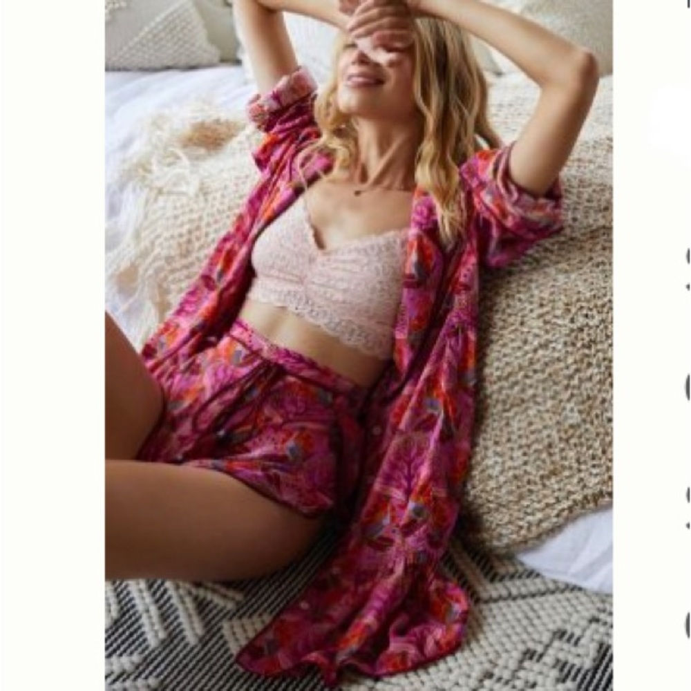 Anthropologie mary o'malley dahlia pajama set Sz XS